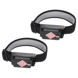 sourcing map 2pcs Anti Static Wrist Strap, ESD Antistatic Bracelet Adjustable Cordless with Spare Bracelet for Computer Electronics Repair Dark Blue