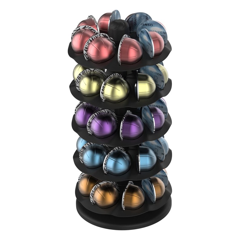 EVERIE Rotary Coffee Pod Capsules Carousel Holder Organizer Compatible with