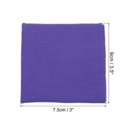 MECCANIXITY Elastic Cuffs Ribbed Trims 3" x 3.5" Cotton Fabric Knit Rib Stretch Tape Cuff Sleeve Waistband for Sewing, Deep Purple 1 Pair