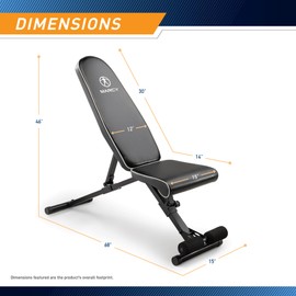 Marcy Assembly Free 8 Positions Adjustable Utility Weight Bench for Upright, Incline, Decline, and Flat Exercises, Foldable, Assembled SB-7485