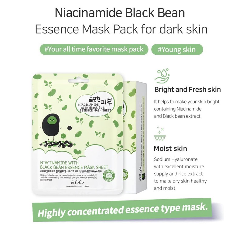 Esfolio Pure Skin Essence Facial Mask Sheet Made In Korea