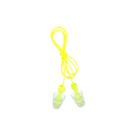 3M 3M Tri-Flange Earplugs P3000, Corded, 100 Pairs