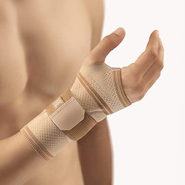 Bort 112920 x-large links haut ManuBasic Handgelenkbandage, rechts oder links tragbar in verschiedenen Farben, links x-large, beige