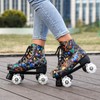 Ugboiu Roller Skates for Men and Women, Black Derby Roller