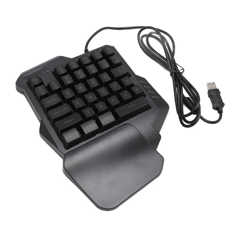 One Handed Gaming Keyboard 7 Color RGB Backlight Ergonomic 35