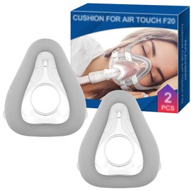 2 Packs Replacement Cushion (S) Compatible with AirTouch F20, Optimized Comfort & Secure Seal with Memory Foam (New Version), Exceptional Value & Durable CPAP Mask Supplies by AirSmart (S)