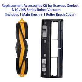Replacement Accessories Kit for Ecovacs Deebot N10 N8 Series Robot Vacuum Roller Brush & Main Brush Cover Spare Parts