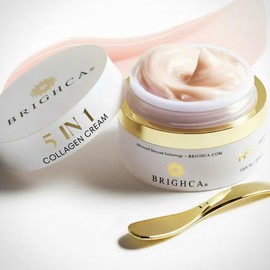 BRIGHCA Collagen Cream 5-in-1 – Korean Anti-Aging Moisturizer for Firming, Hydration & Wrinkle Repair