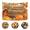 Imirell Happy Thanksgiving Backdrop 7Wx5H Feet Rustic Wood Fall Pumpkin