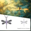 URONE Dragonfly Necklace 925 Sterling Silver June Heart Birthstone Pendant