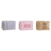 DKD Toiletry Bag Home Decor Canvas Blue Pink Brown Polyester