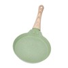 Frying Pan Wood Handle Aluminum Alloy Cooking Skillet Fast Heating