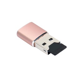 SHINEOFI Mini USB Card Reader Adapter Superspeed Rose Gold Compatible with Micro Sdxc Cards Portable Design for Transfer Laptops