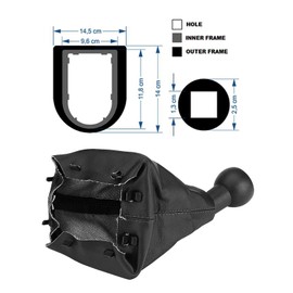 5 Speed Gear Stick Leather Gear Stick Knob for Car Gear Lever Dustproof Cover Gaiter Boots Leather for 207/307/406