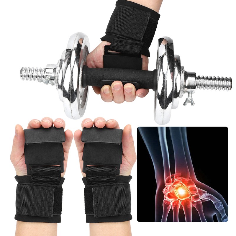 2pcs Fitness Weight Lifting Hook NonSlip PullUps Power Lifting Grips