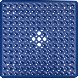 Alfombrilla Antiderrap Baño 21x21pulg Azul Marino