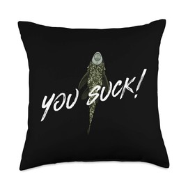 You Suck - Plecostomus Catfish Fish Keeper Pleco Sucker Fish Throw Pillow