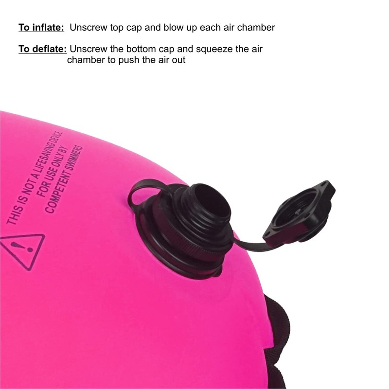 Lomo Roll Top Dry Bag Swimming Tow Float - Pink