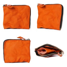 Comme des Garcons Mini Wallet, Washed Wallet, Leather, SA3100WW, Orange, Men's, Women's,, orange