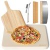 5 PCS Rectangle Pizza Stone Set, 16"Large Pizza Stone for