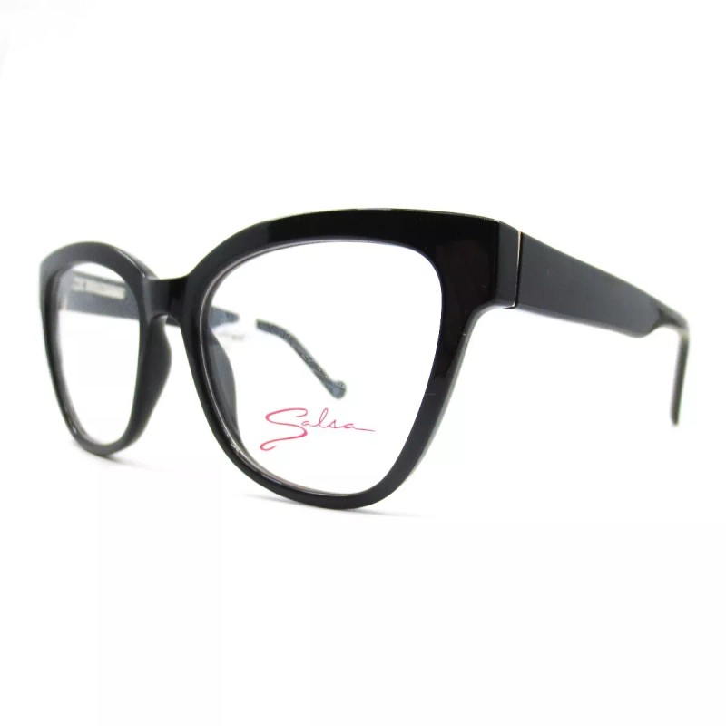 SALSA SA8005 BK Black Womens Square Full Rim Eyeglasses 53-17-135