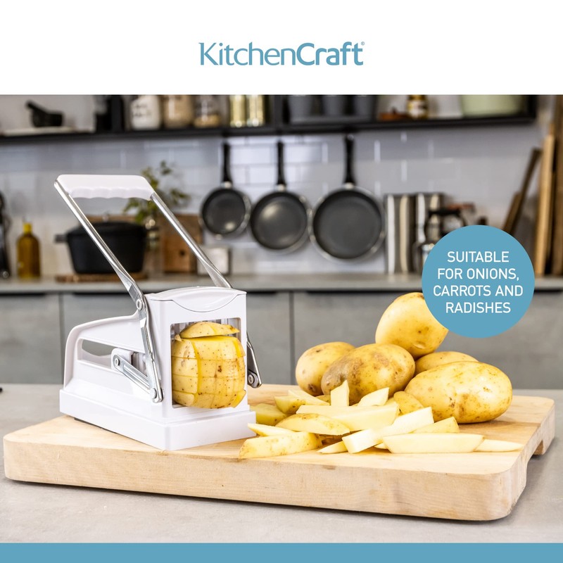 KitchenCraft Potato Chipper, Professional Chip Cutter, Plastic and Stainless Steel,