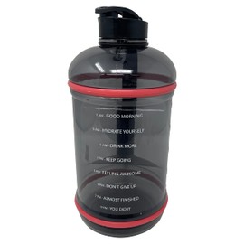 HTUK XL Jug 2.2 Litre Water Bottle BPA Free Flip Cap Ideal For Gym Large Sports Bottle Extra Strong Material Black