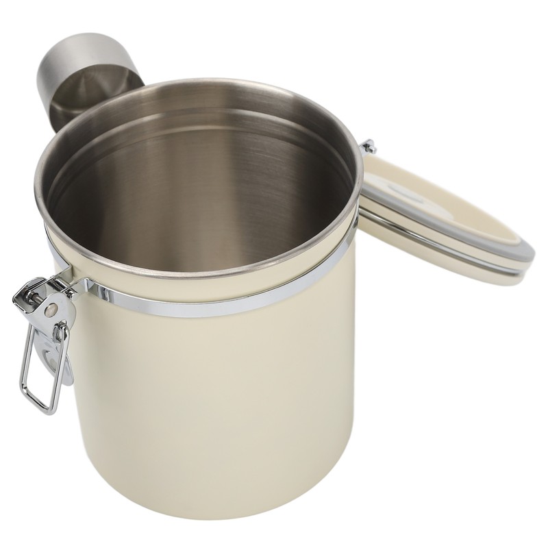 Coffee Canister Airtight Stainless Steel Kitchen Food Storage Container with