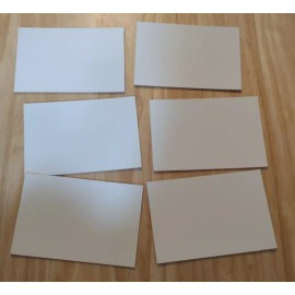 VINTAGE 80s PLASTIC RED SMALL SIGN WHITE SMALL FONT LETTERS  6"X 4"