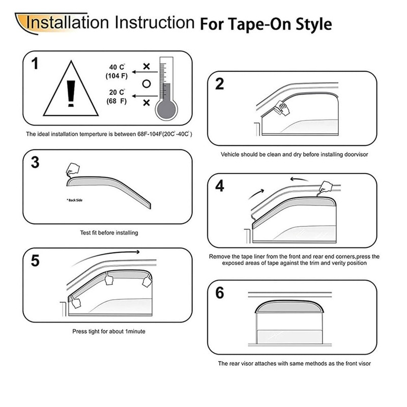 STARTSHIP 94763 Side Window Visors Wind Vent Deflector for 2007-2013