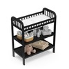 Storkcraft Pasadena Changing Table with Water-Resistant Changing Pad (Black) -