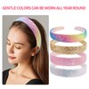 FloralGrace Pack of 4 Glitter Headbands for Girls, Sparkling Sequin