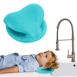 Hair Washing Station for Kids,7.3 x 6.9 in Ergonomic Kids Hair Washing Station,Sink Hair Washing Neck Pillow for Wash Time,Portable Hair Wash Basin for Children on Bathtub,On Floor,or Sink（Green）
