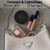 Unbranded ๊Folding Travel Round Mirror LED Light Beauty Makeup Mirror