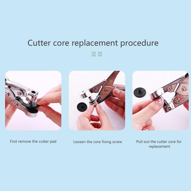 Hole Punch Plier Zinc Alloy Sliver Handheld Paper Puncher Tool