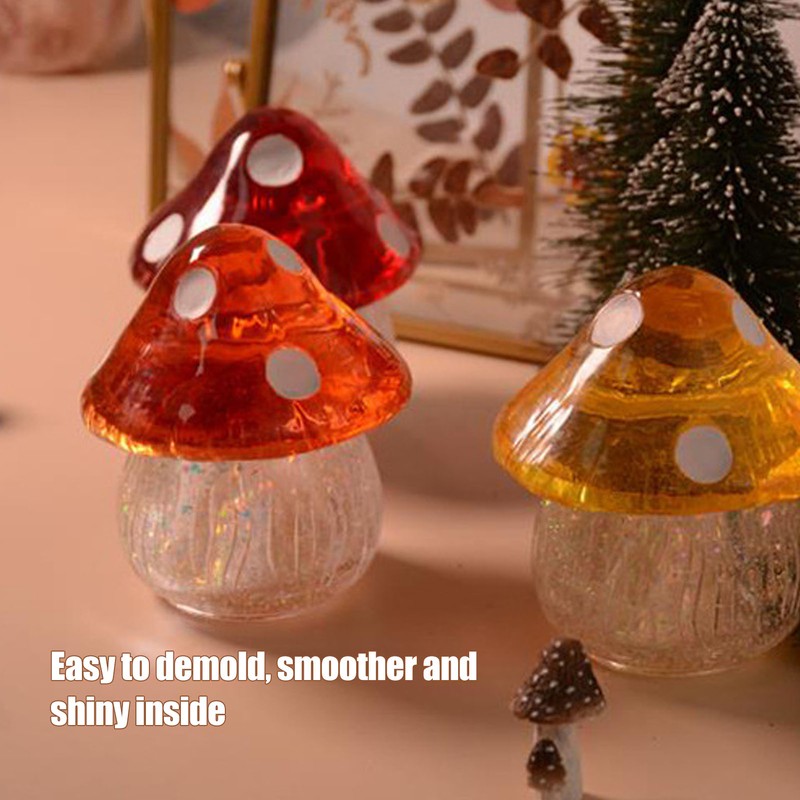 Mushroom Jar Silicone Molds Easy Demoulding Flexible Reusable Container Box