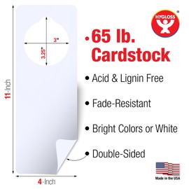 Hygloss Cardstock Door Knob Hanger Blank White for Crafts - 24 Pcs - for Easy Decorate/Write-On - Bulk Doorknob Hangers for Craft, DIY Blank Doorknob Sign Projects