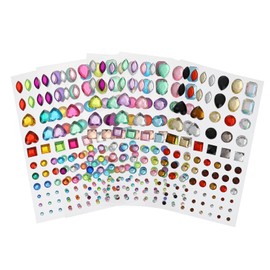 COHEALI Fashion 3D Stickers Acrylic Rhinestone Crystal Stickers for Jewelry Decor