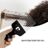 Steel Comb, Professional Hair Styling Comb Anti-Static Afro Comb With