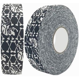 MEZUT Hockey Tape Cloth Easy to Stretch and Tear,Athletic Sport Hockey, Baseball Tape,1" x 27 yd (2 Rolls) (Skeleton)