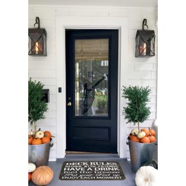 UINHMOP 17''×30'' Deck Rules Decorative Doormat,Rustic Deck Floor Mats,Farmhouse Decor for Home Front Door Porch Outdoor Indoor,Housewarming Gift