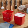 6 Pcs 3 Quart Small Bucket Square Detergent Sanitation Bucket