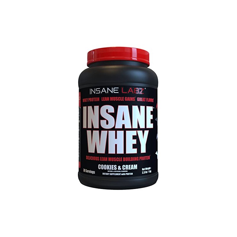 Insane Labz Insane Whey,100% Muscle Building Whey Protein, BCAA Amino