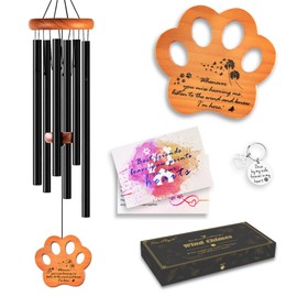 FourAngels Dog Memorial Gifts for Loss of Dog, 32" Pet Memorial Wind Chimes,Pet Loss Gifts, Loss of Dog Sympathy Gift, Dog Remembrance Gift in Memory of Dog Cat