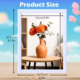 Redbaker 24 Pcs Picture Frames Bulk 6 x 8 Inch Simple Designed Modern White Photo Frames for Pictures with Resin Glass for Wall Mount Tabletop Display Home Office Hotel Decoration