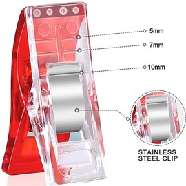 VTECHOLOGY 100 Pcs Sewing Clips, Multipurpose Fabric Clips,Quilting Clips Assorted Colors Fabric Clips for Sewing Supplies Quilting Accessories Crafting Tools Binding