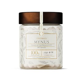 Mynus de Oxomio, 180 cápsulas - Suplemento bloqueador de carbohidratos. I 5-HTP (extracto Griffonia Simplicifolia) y extracto de frijol blanco (phaseolus vulgaris) I Vegano, Gluten Free