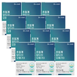 Dr. Root 10중기능성 저온 초임계 알티지 rTG 오메가3 식물성캡슐 12박스 10-Function Low-Temperature Supercritical rTG Omega-3 Plant-Based Capsules 12 Boxes