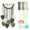 ORIGACH DIY Macrame Leaf Wall Hanging Kit Boho Macrame Leaf