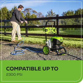 Greenworks 25ft High-Pressure (2300 PSI) Kink-Free Hose with M22 Adaptor for Extended Reach